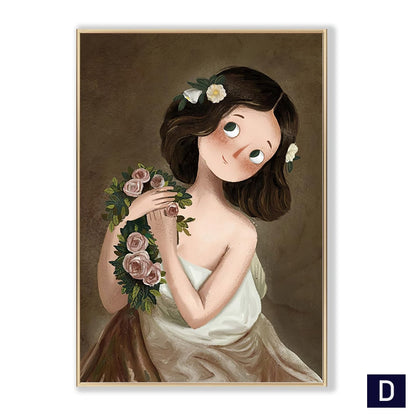 Classic Paintings Cartoon Canvas Art