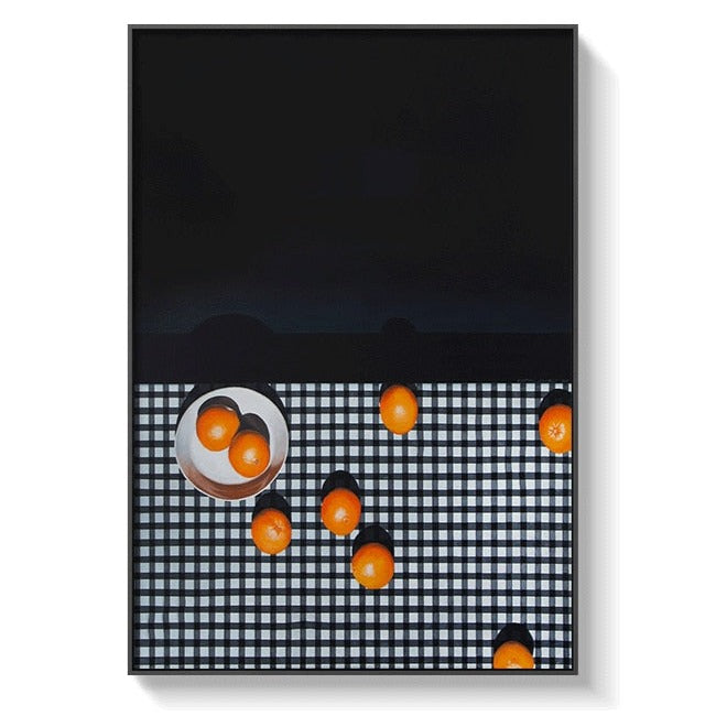 Falling Orange And Pomegranate Canvas Art