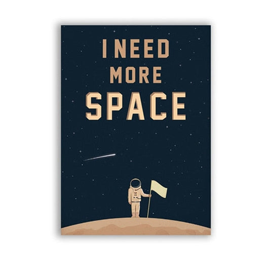 I Need More Space Astronaut Canvas Art