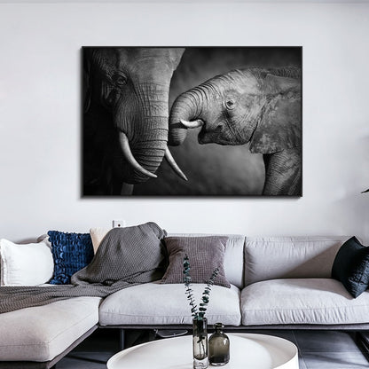 African Elephant Wall Art Canvas