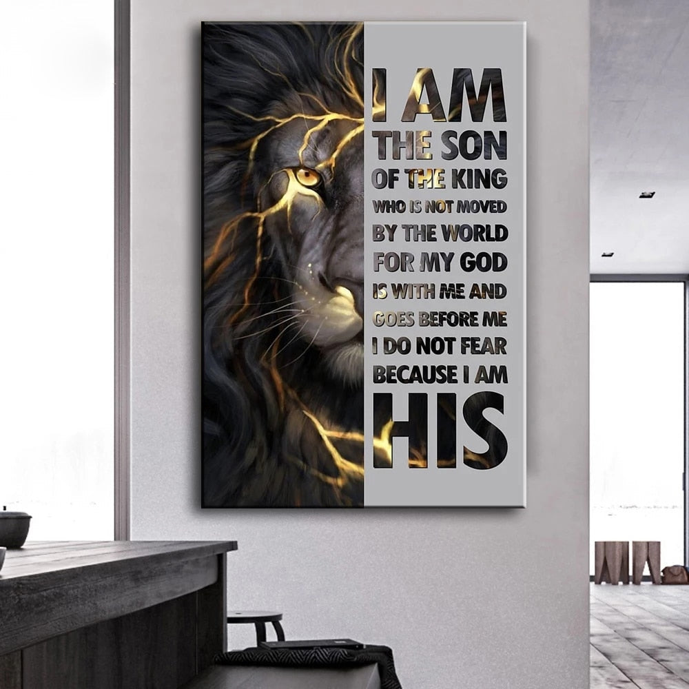 Lion Motivational Canvas Art