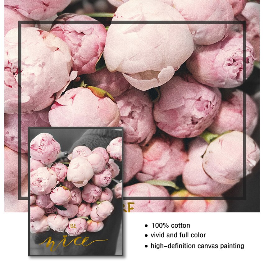 Elegant Peony Flower Canvas Art