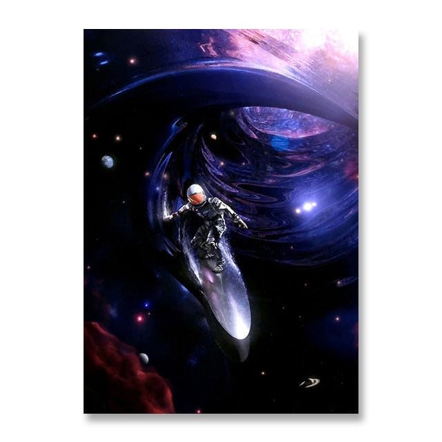 Astronaut Extreme Sports Canvas Art