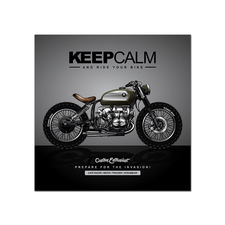 Classic Motorcycle Poster Vintage Canvas Art