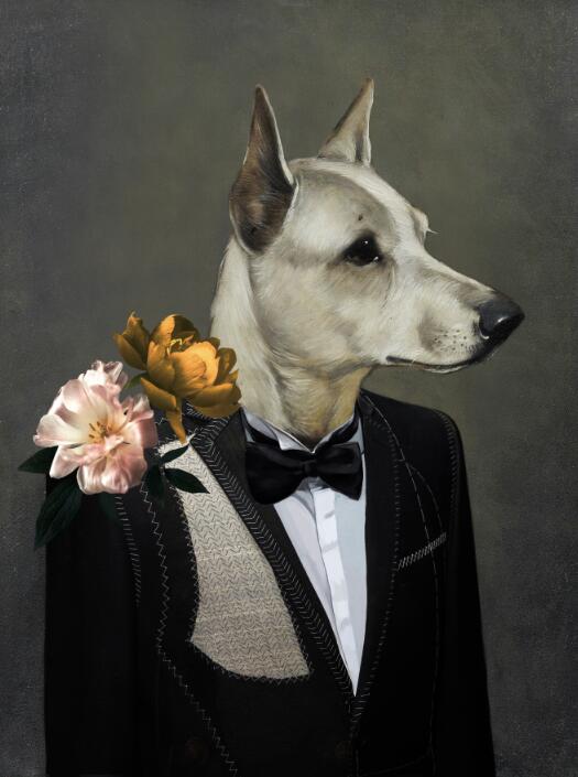 Animal with Suit Canvas Art