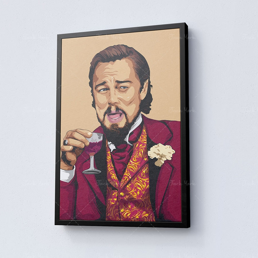 Leonardo Dicaprio Laughing Canvas Art