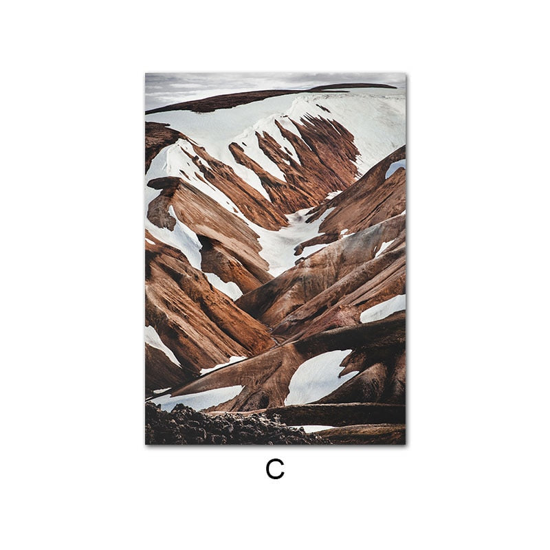 Mountain Scenery and Horse Canvas Art