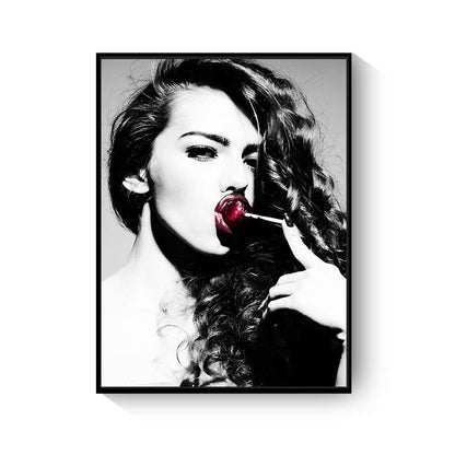 Sexy Red Lips Canvas Art