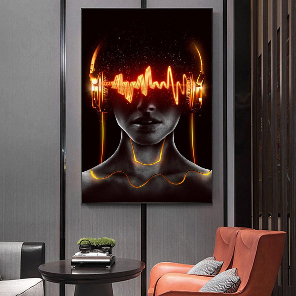 Human Brain Wave Canvas art