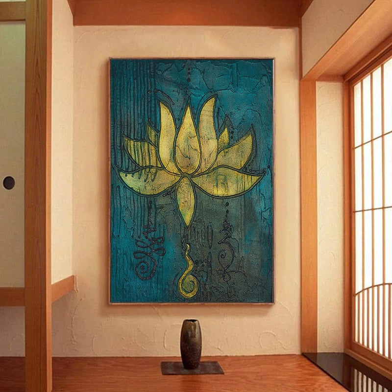 Buddha Lotus Canvas Art