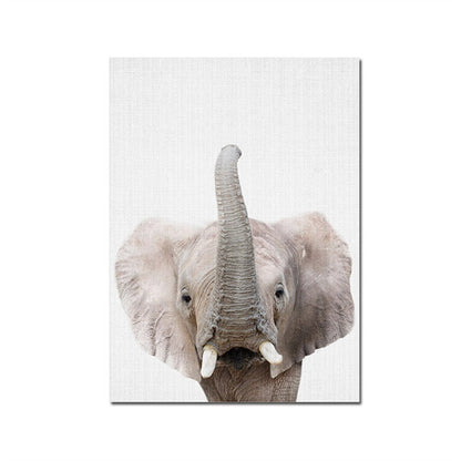 Cute Animals Nursery Canvas Art