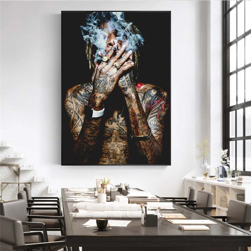 Wiz Khalifa Rapper Canvas Art