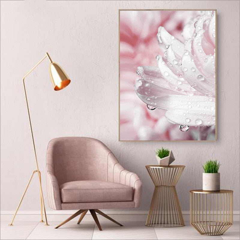 Blooming Pink Flower Canvas Art