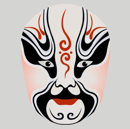 Chinese Peking Opera Makeup Mask Canvas Art