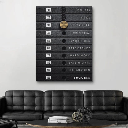 Success Motivational Canvas Art