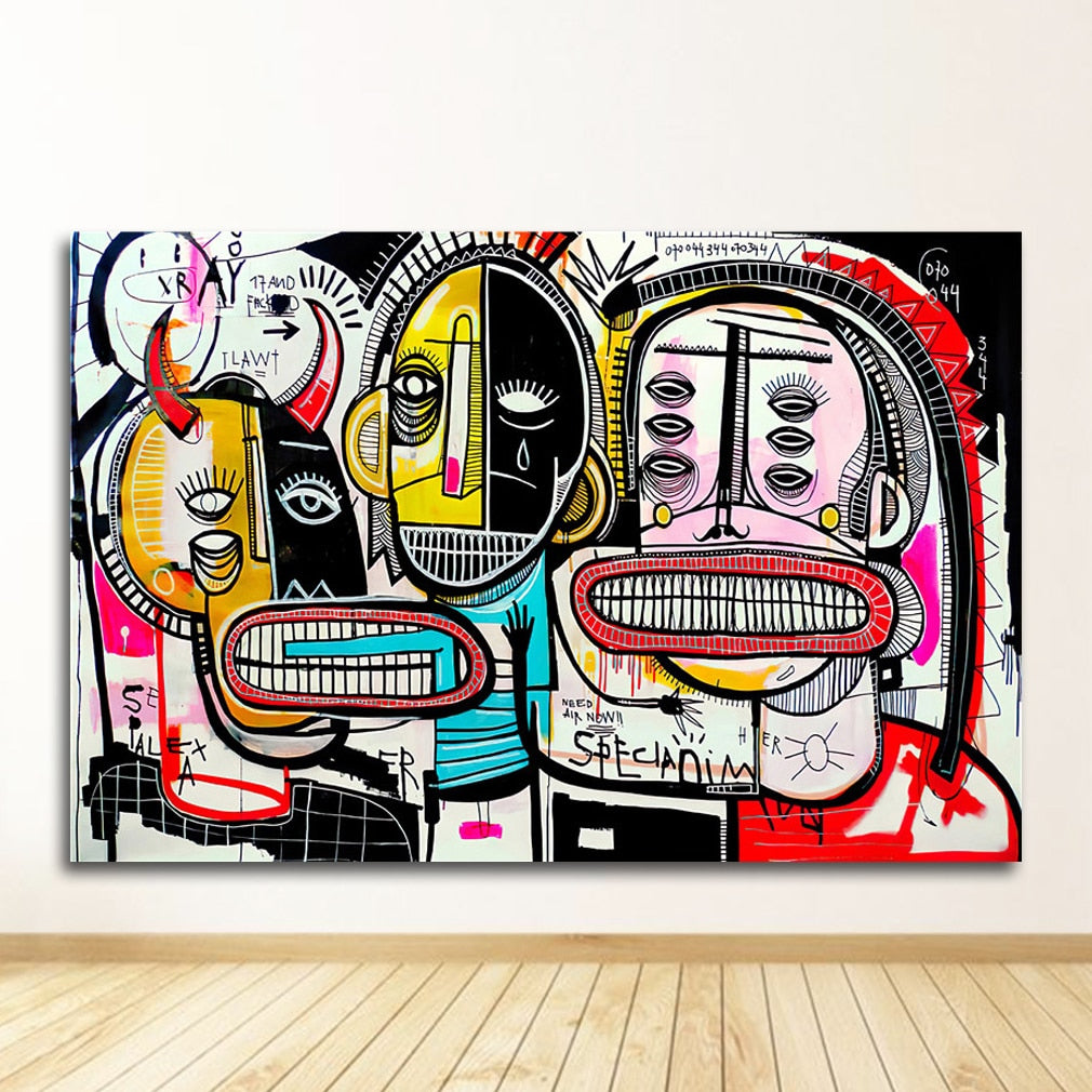 Graffiti Street Art Joachim Abstract Colorful Canvas Painting Art