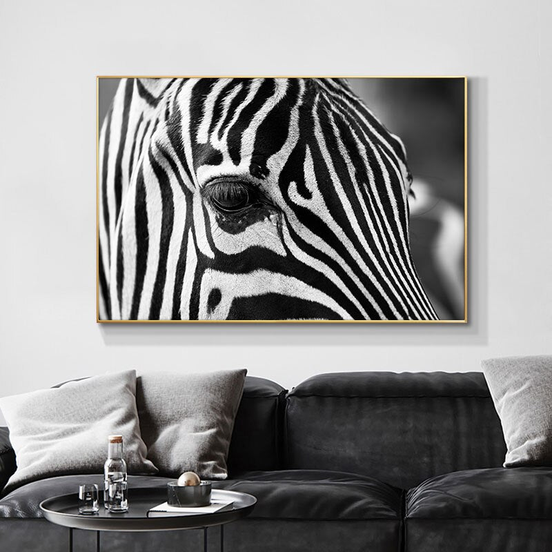 Zebra Head Wall Art Canvas