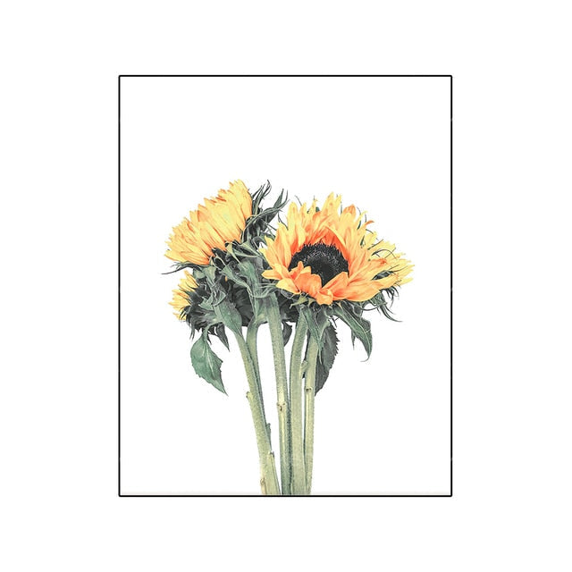 Simple Sunflower Canvas Art