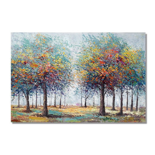 Colorful Tree Painting Wall Art Canvas