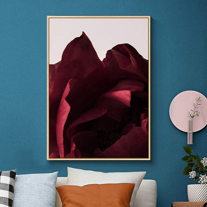 Red Rose Petal Floral Canvas Art