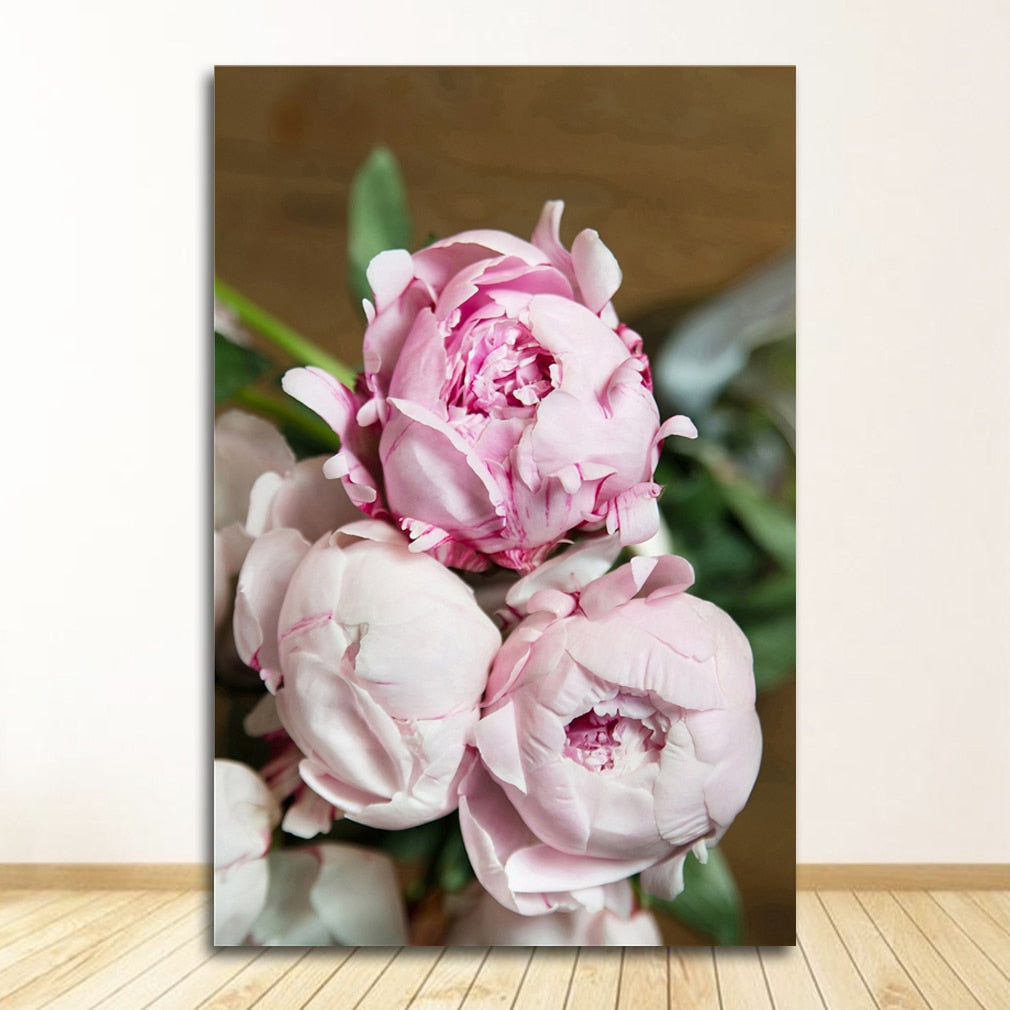 Elegant Peony Flower Canvas Art