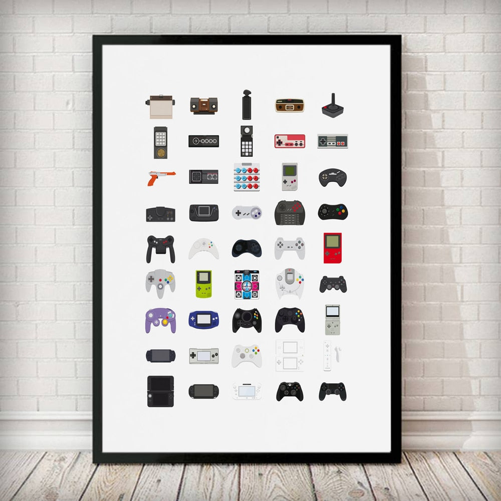 Video Game Controller Canvas Art