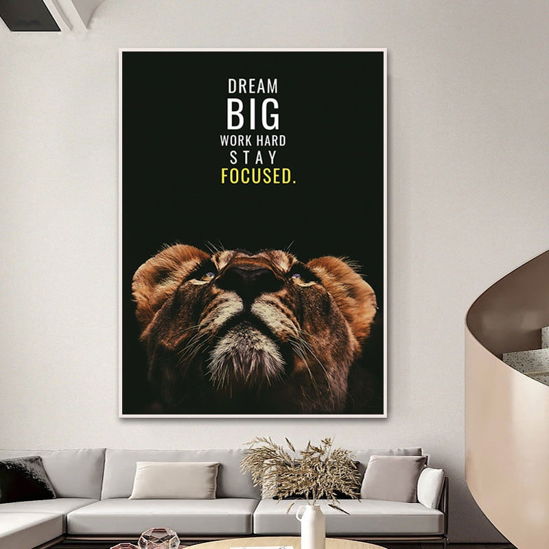 Little Lion Motivational Quotes Canvas Art