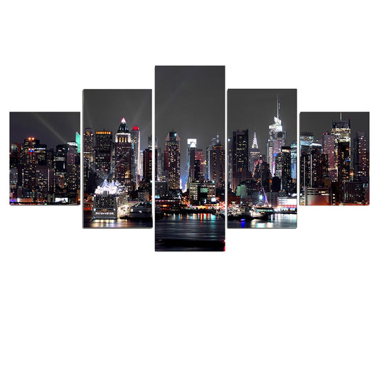 New York City Night View Canvas Art