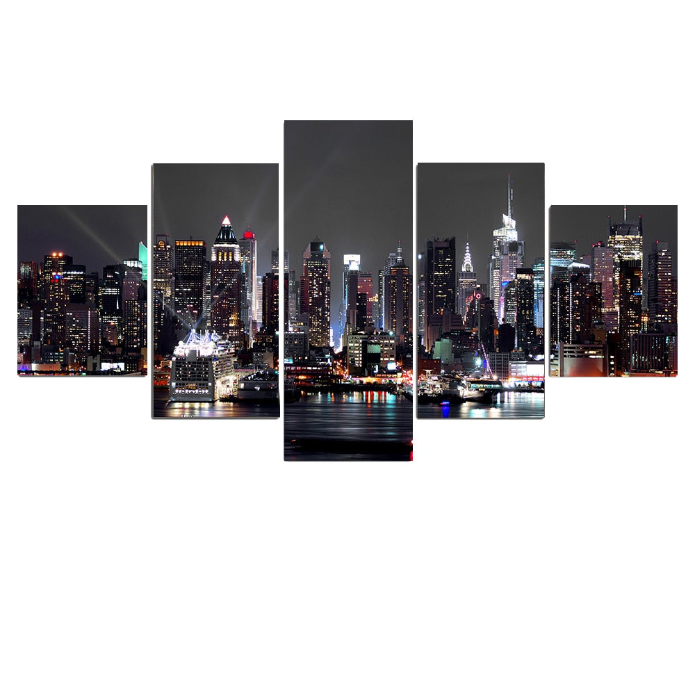 New York City Night View Canvas Art