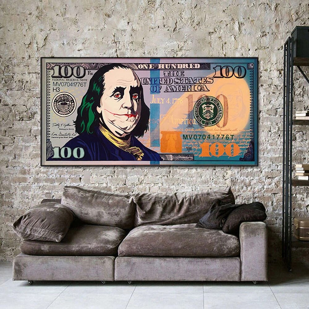 Burning Dollar Canvas Art