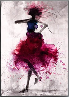 Dancing Girl Skirt Canvas Art