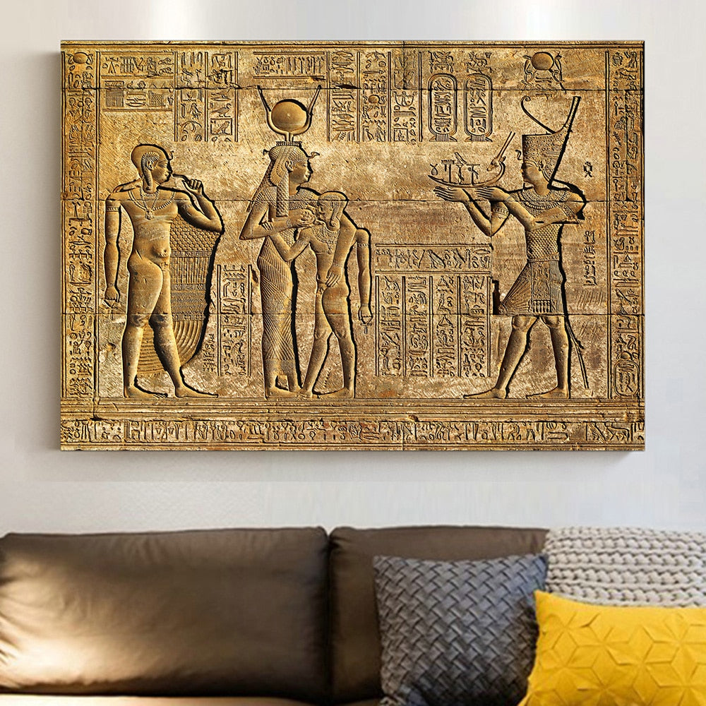 Egyptian Hieroglyphs Canvas Art