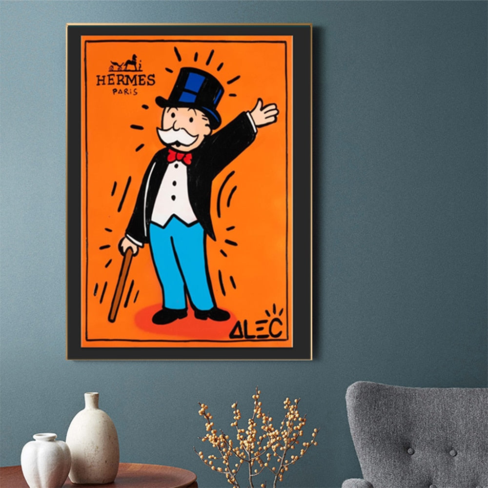 Herm?s Alec Monopoly Canvas Art