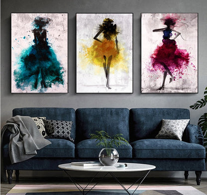 Dancing Girl Skirt Canvas Art