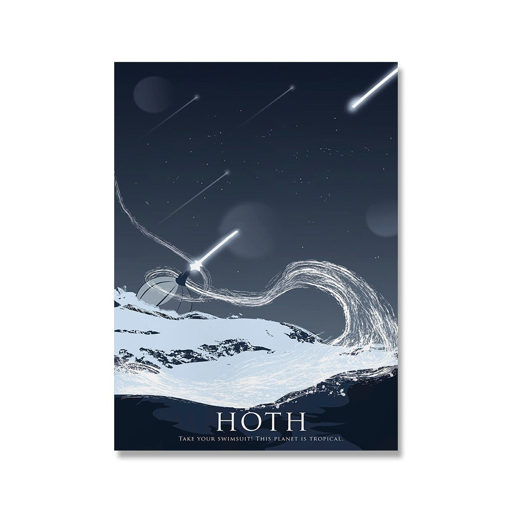 Tatooine Hoth Endor Starwars Canvas Art