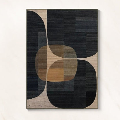 Abstract Brown Geometric Color Combination Canvas Art