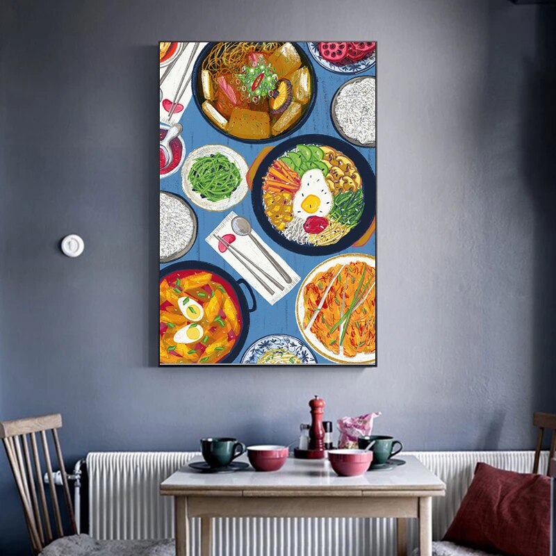 Japanese Chinese Korean Food Canvas Art