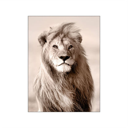 Grassland Lion Dandelion Canvas Art