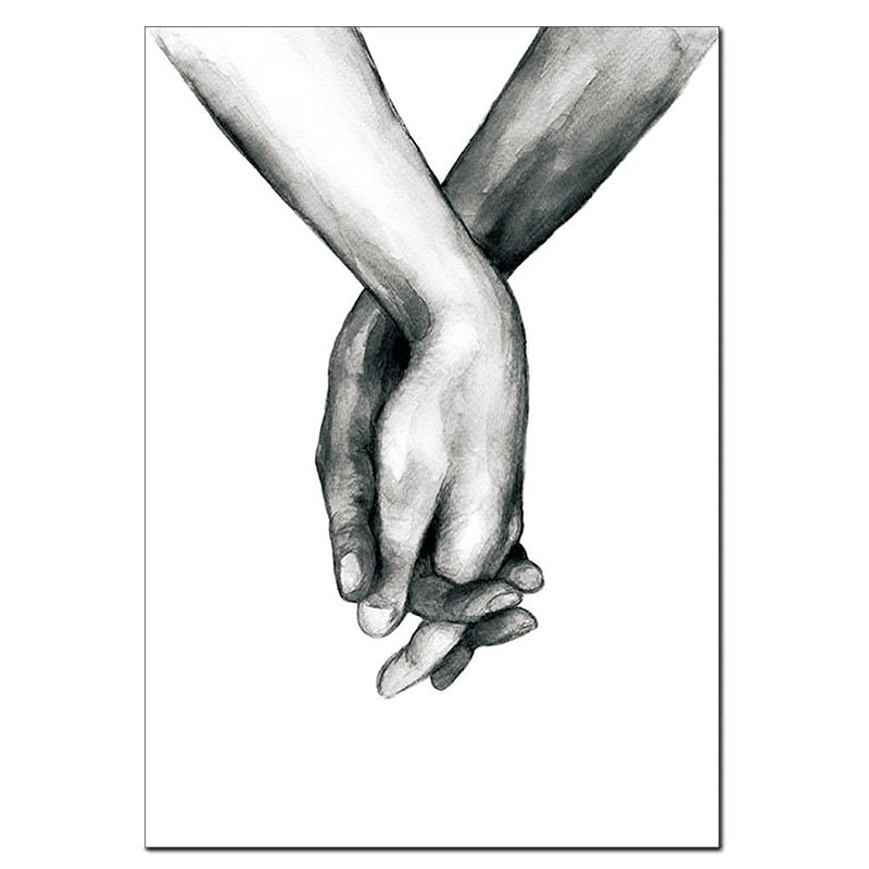 Black and White Love Canvas Art