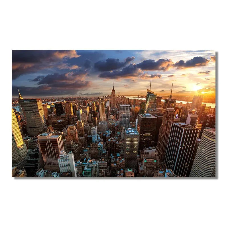 New York City Skyline Landscape Wall Art Canvas