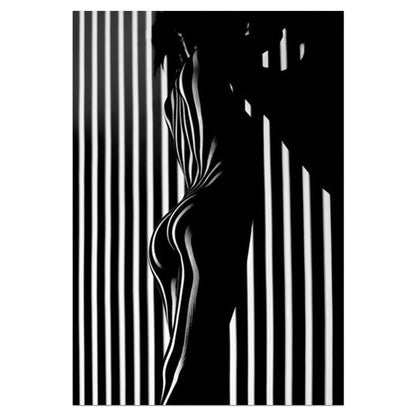 Black and White Fashion Woman Canvas Art