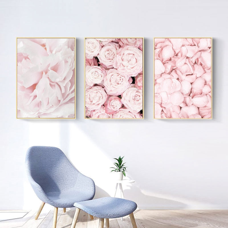 Blooming Pink Flower Canvas Art