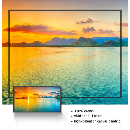 Panorama Sunsets Natural Sea Beach Landscape Canvas Art