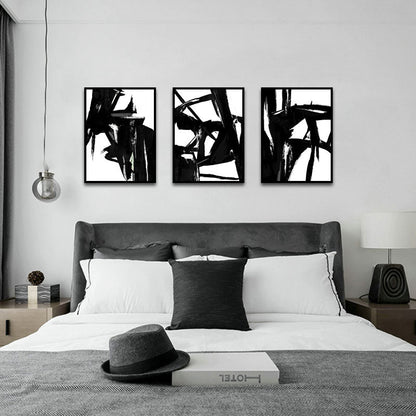 Black and White Abstract Canvas Art