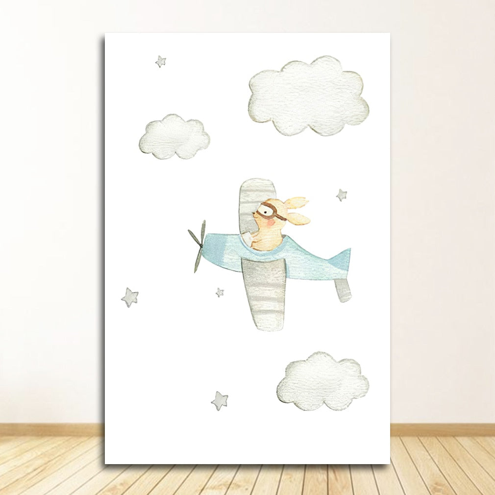 Baby Boy & Girl Nursery Canvas Art