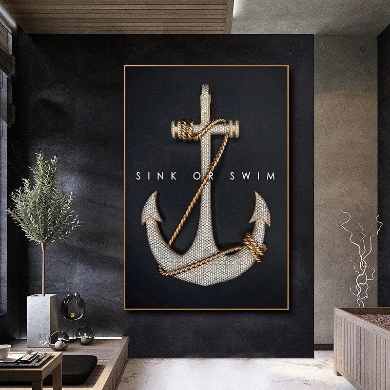 Anchor Motivational Canvas Art