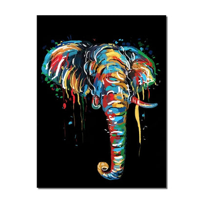 Watercolor Elephant Painting Wall Art Canvas