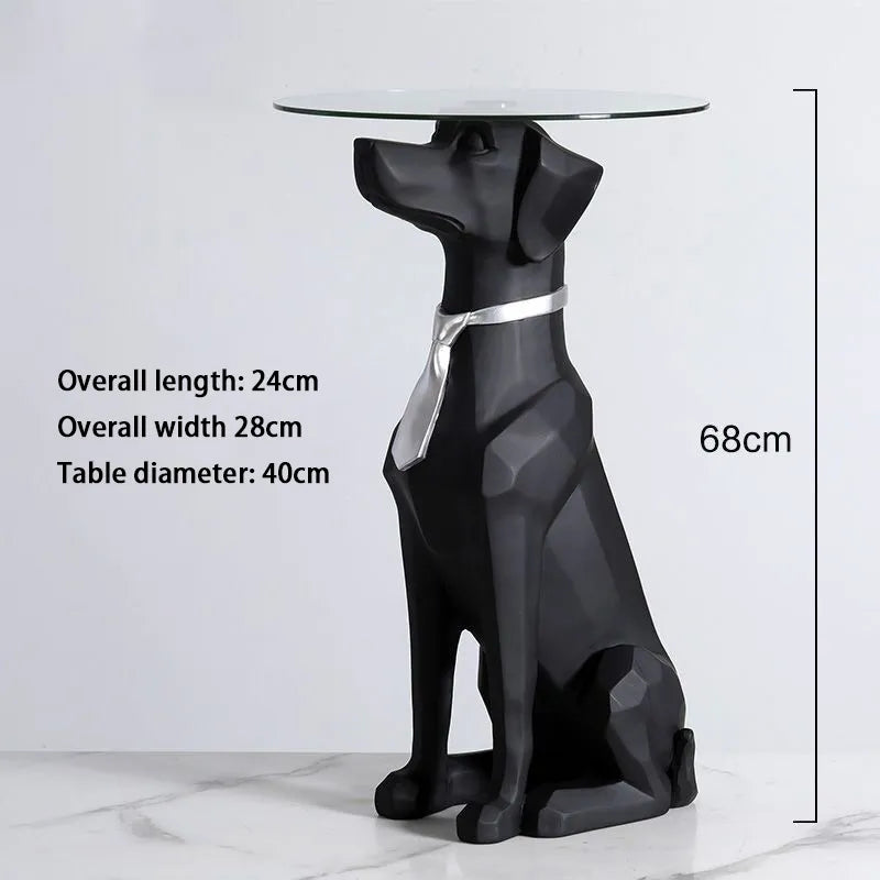 Dog with Tie Side Table Floor Landing Ornament