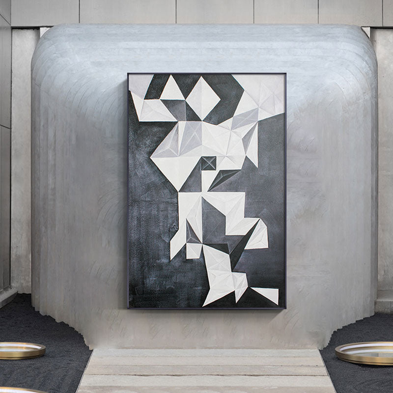 Black and White Geometric Canvas Art