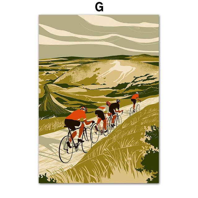 Cycling Race Tour Canvas Art